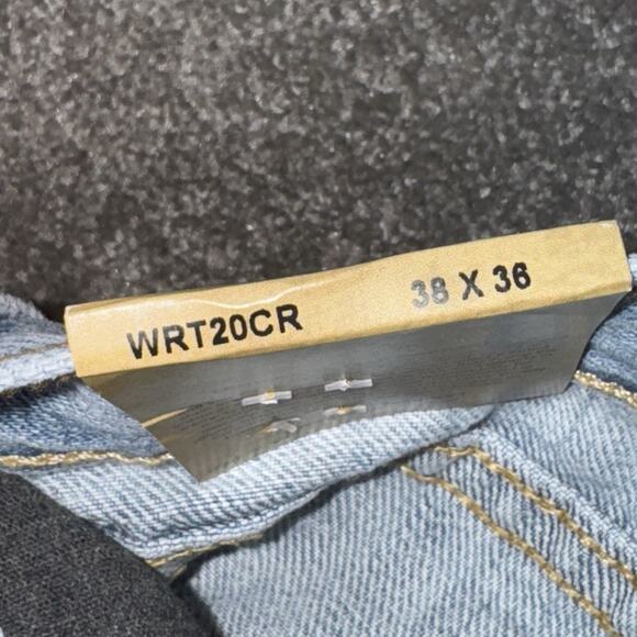 Wrangler Retro Relaxed Boot Jeans Mens 38x36 Light Wash Denim Western Fit Cowboy - Picture 10 of 14